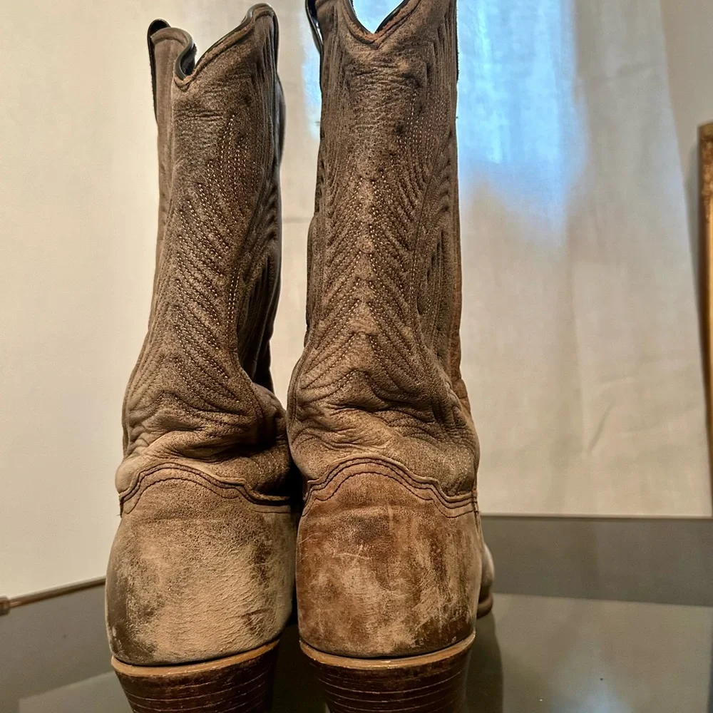 Soft leather cowboy boots - Picture 4 of 5